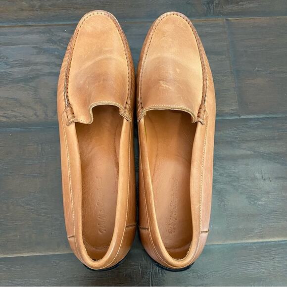 Wolf & Shepherd Men's Loafers Brown Leather Shoes Size 9 - Picture 4 of 6